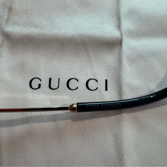 Gucci GG1142S Gold and Black Round Sunglasses women GG - Picture 13 of 16